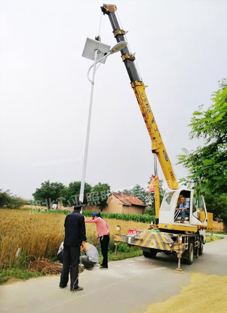 甘肅省慶陽市寧縣中村鎮新源村太陽能路燈項目