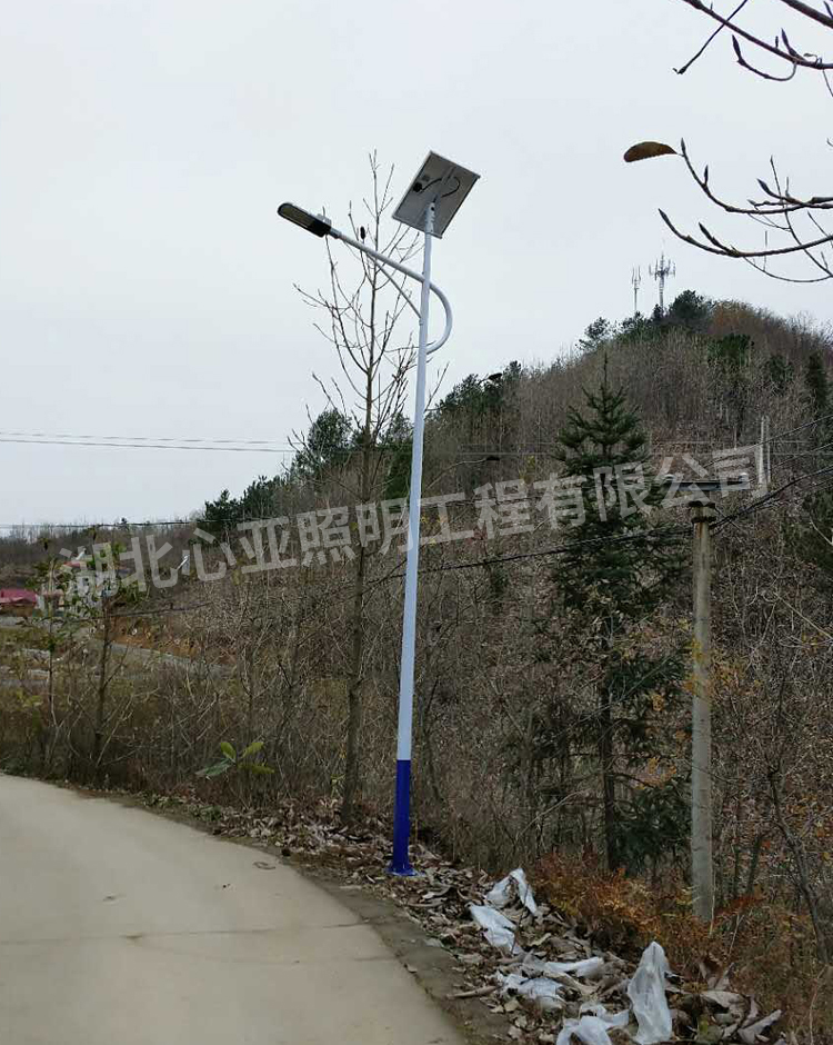 太陽能路燈安裝完成效果