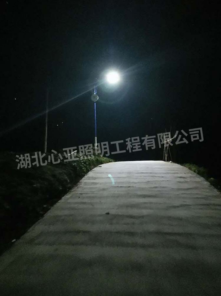 水灣村太陽能路燈夜晚效果