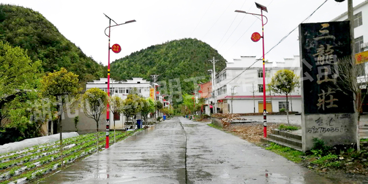 太陽能路燈安裝后效果